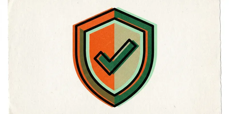 Shield with checkmark representing franchise consistency and brand protection